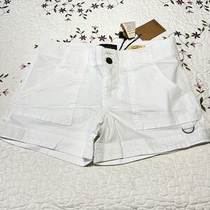 Sanctuary White Cargo Shorts Utility Style